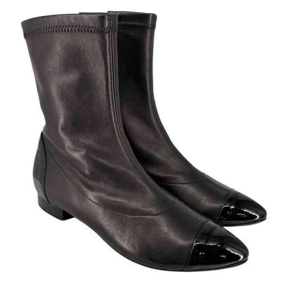 La babe Women’s Ankle Bootie Stretch Italy Designer Size 37 Cap Toe - Picture 1 of 12